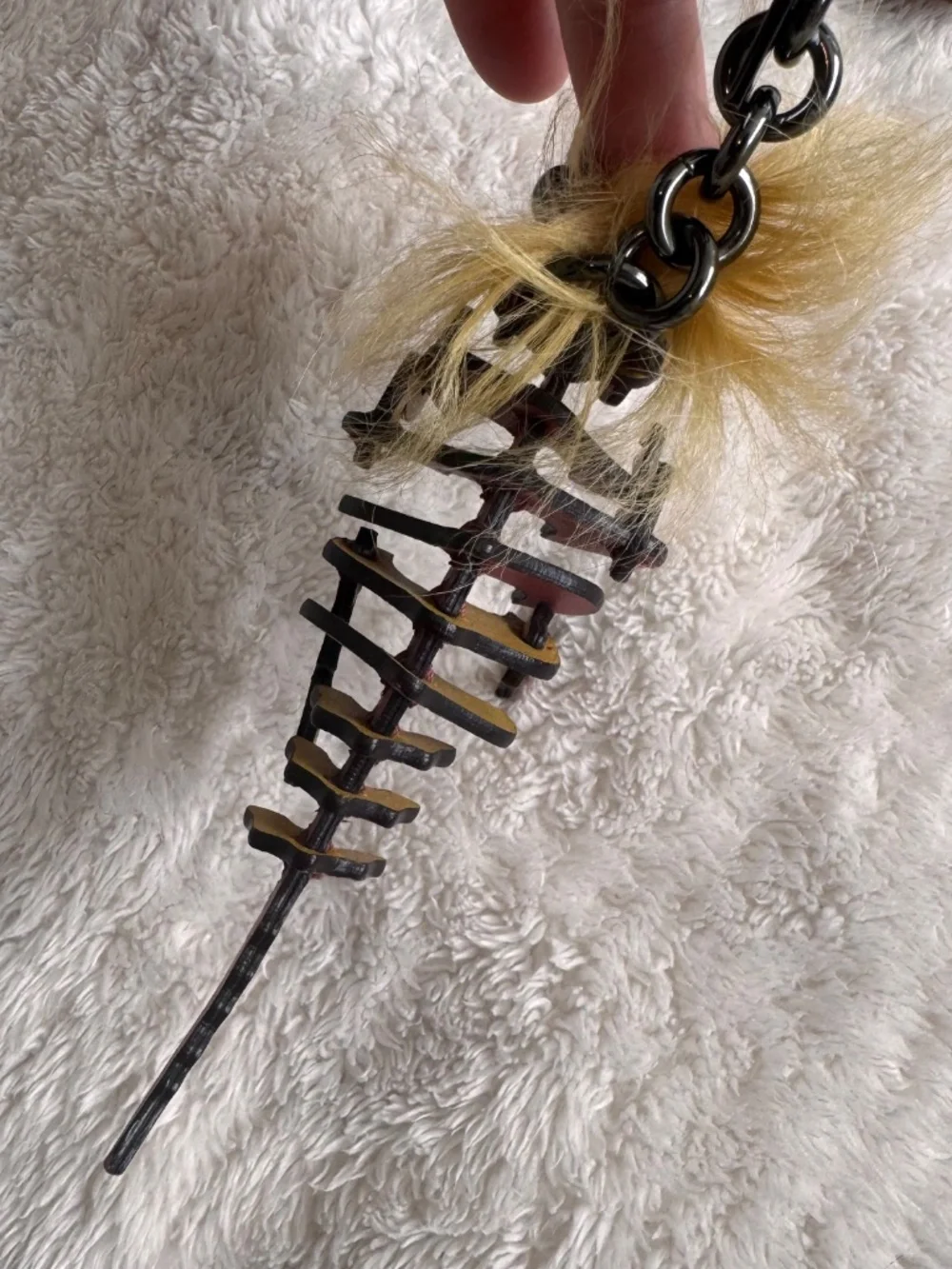 Coach Small Mohawk Rexy Bag Charm Pink/Yellow - Picture 3 of 3